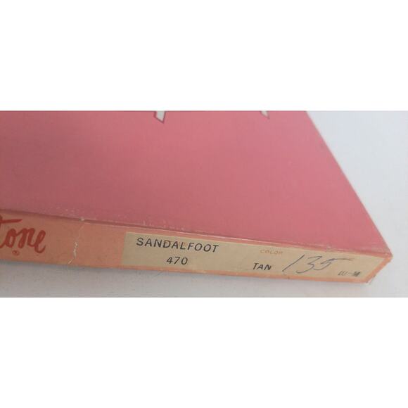 Vintage Tru Tone Stockings Hosiery Sandalfoot Tan Size 10 M SET OF 3 Box - Picture 5 of 7